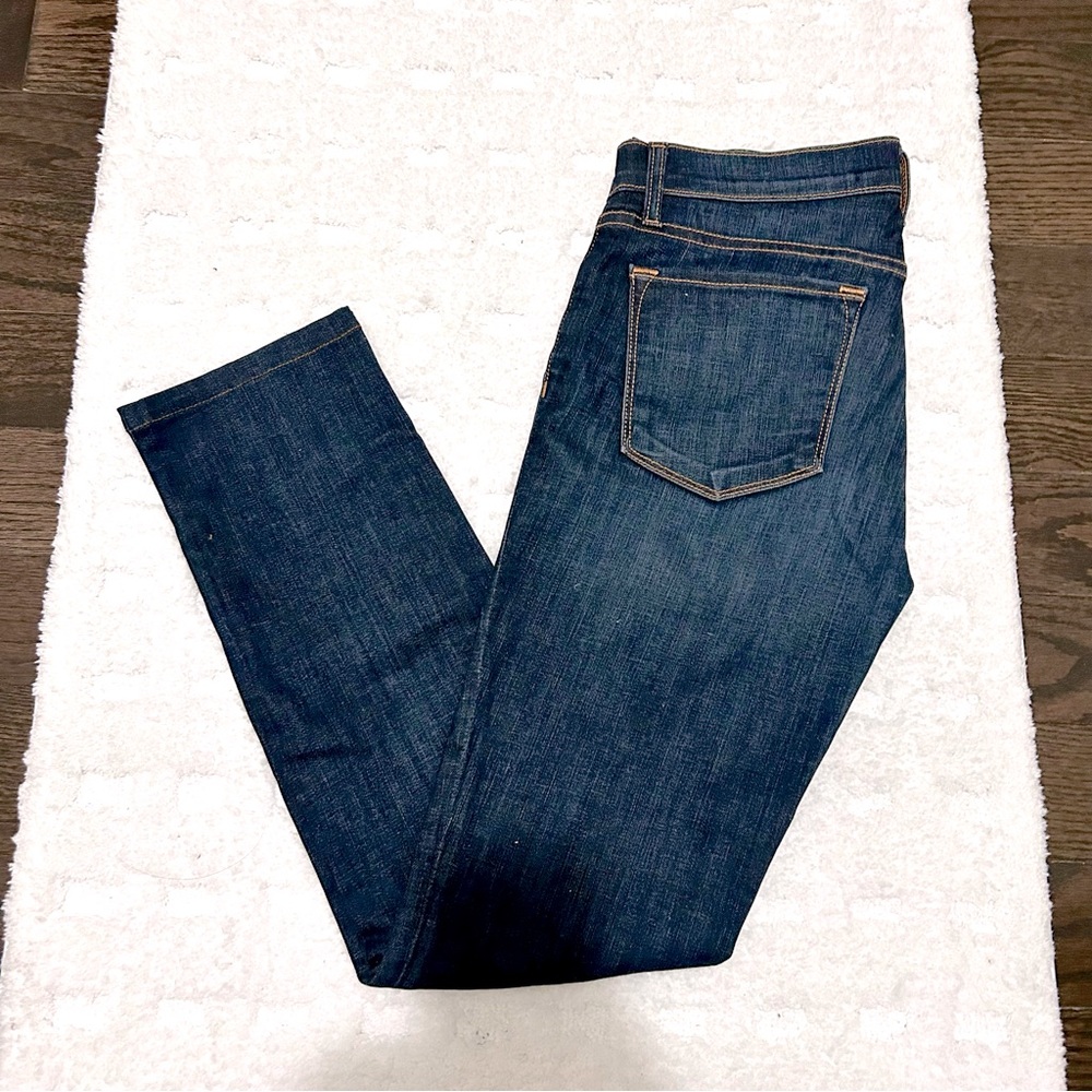 J Brand Straight Slim, Dark Vintage Blue, Mid Rise Jeans